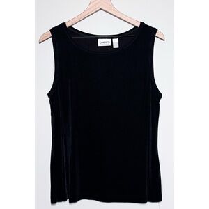 Chico’s Travelers Stretchy Sleeveless Blouse Top Black Women’s Size 3